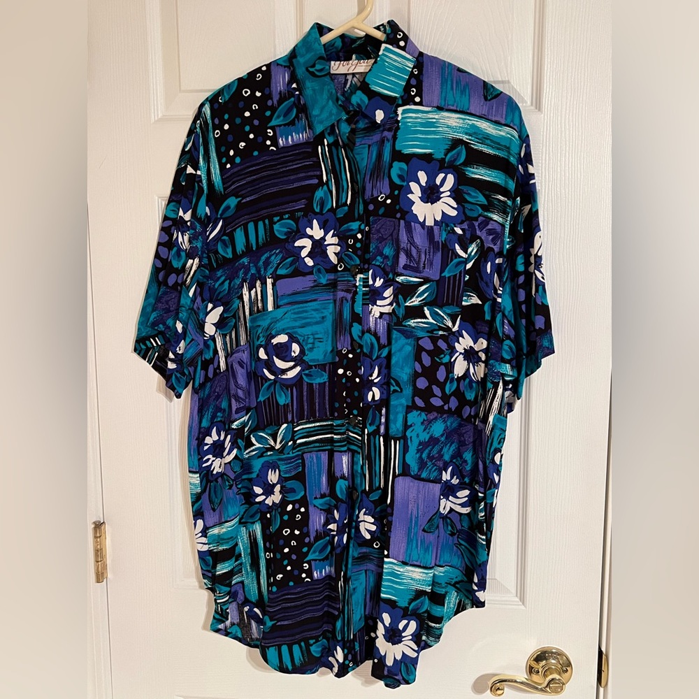 For You From Spiegel Short-Sleeved Tropical Blouse